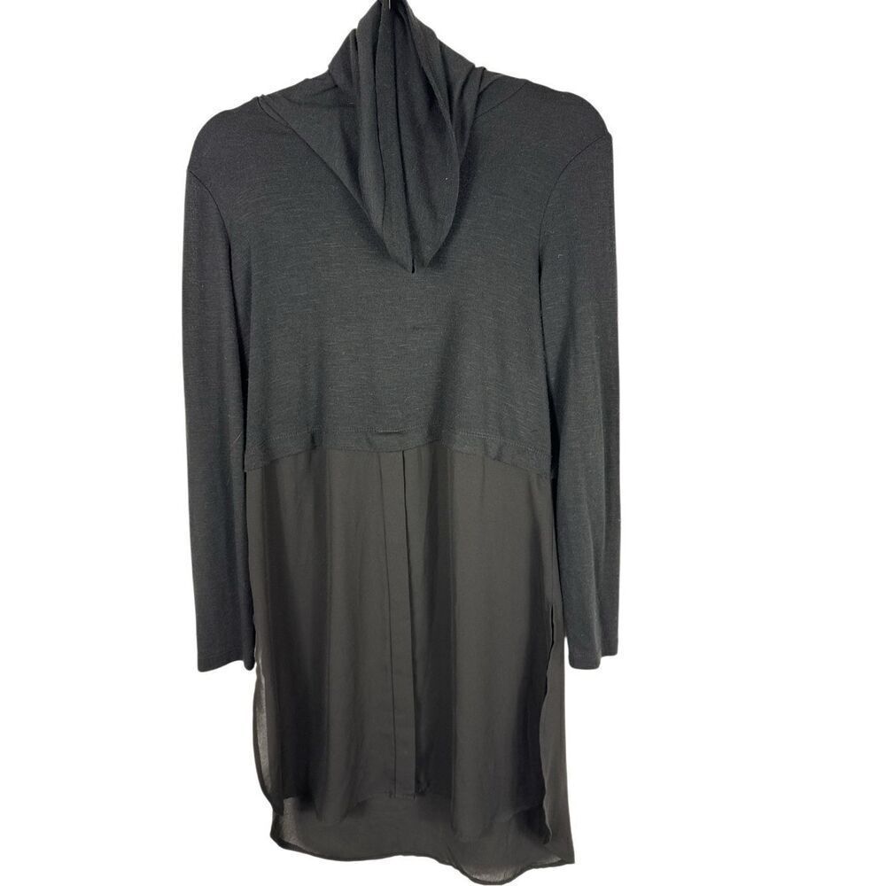 Fever Black Turtle Neck Tunic with Sheer Bottom- Size S